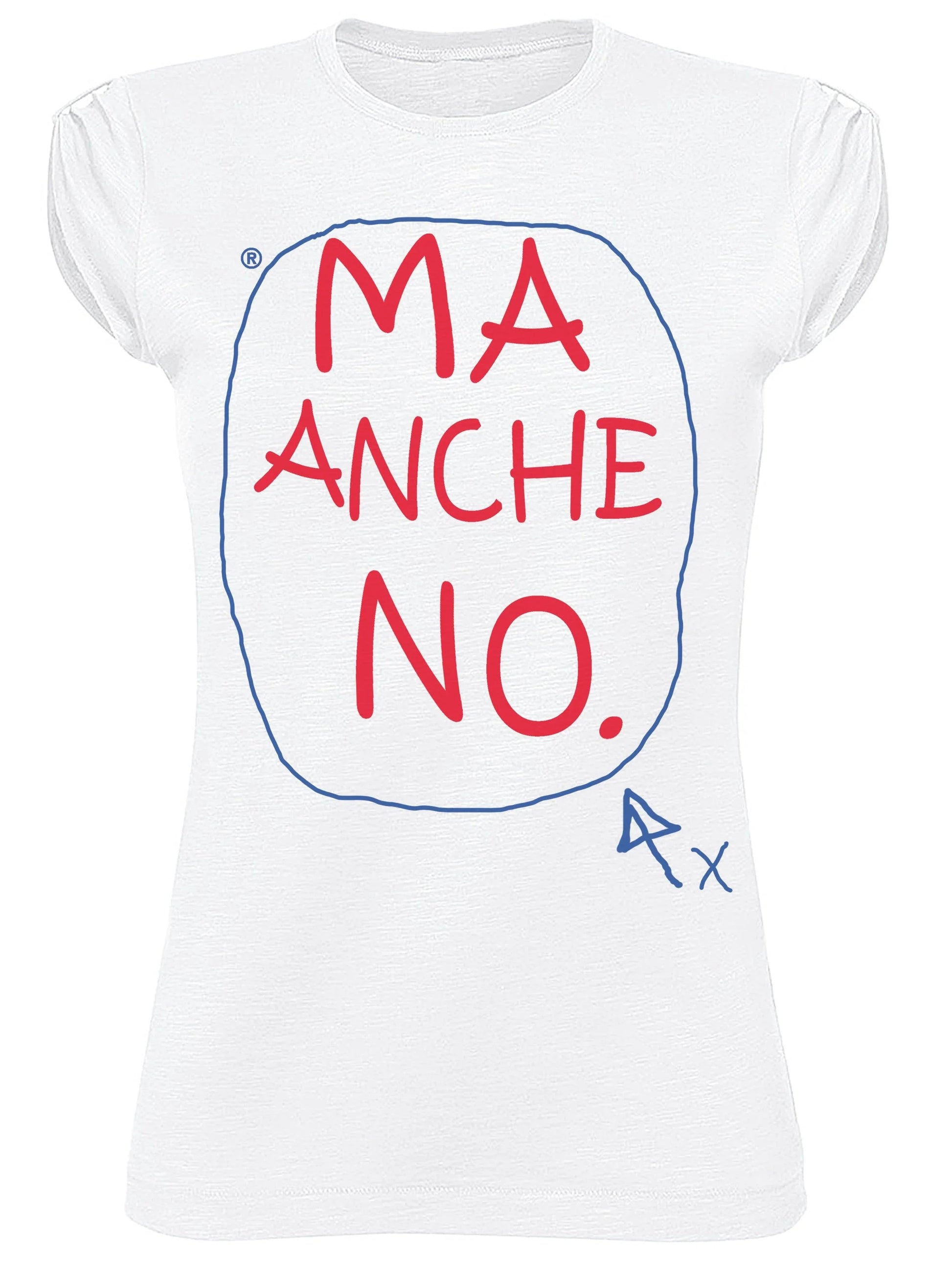 T-shirt Donna Slub 'Ma Anche NO' - 100% Cotone Bio - STREET STYLE