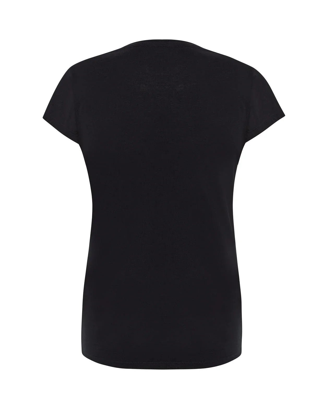 T-shirt donna streetwear nera, manica corta, cotone pettinato, stile urban minimal.