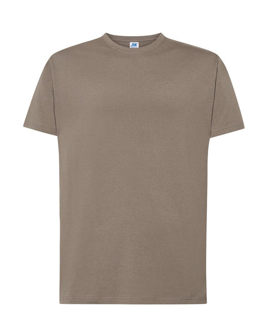 T-shirt streetwear unisex in cotone beige, stile urban minimal, maniche corte.