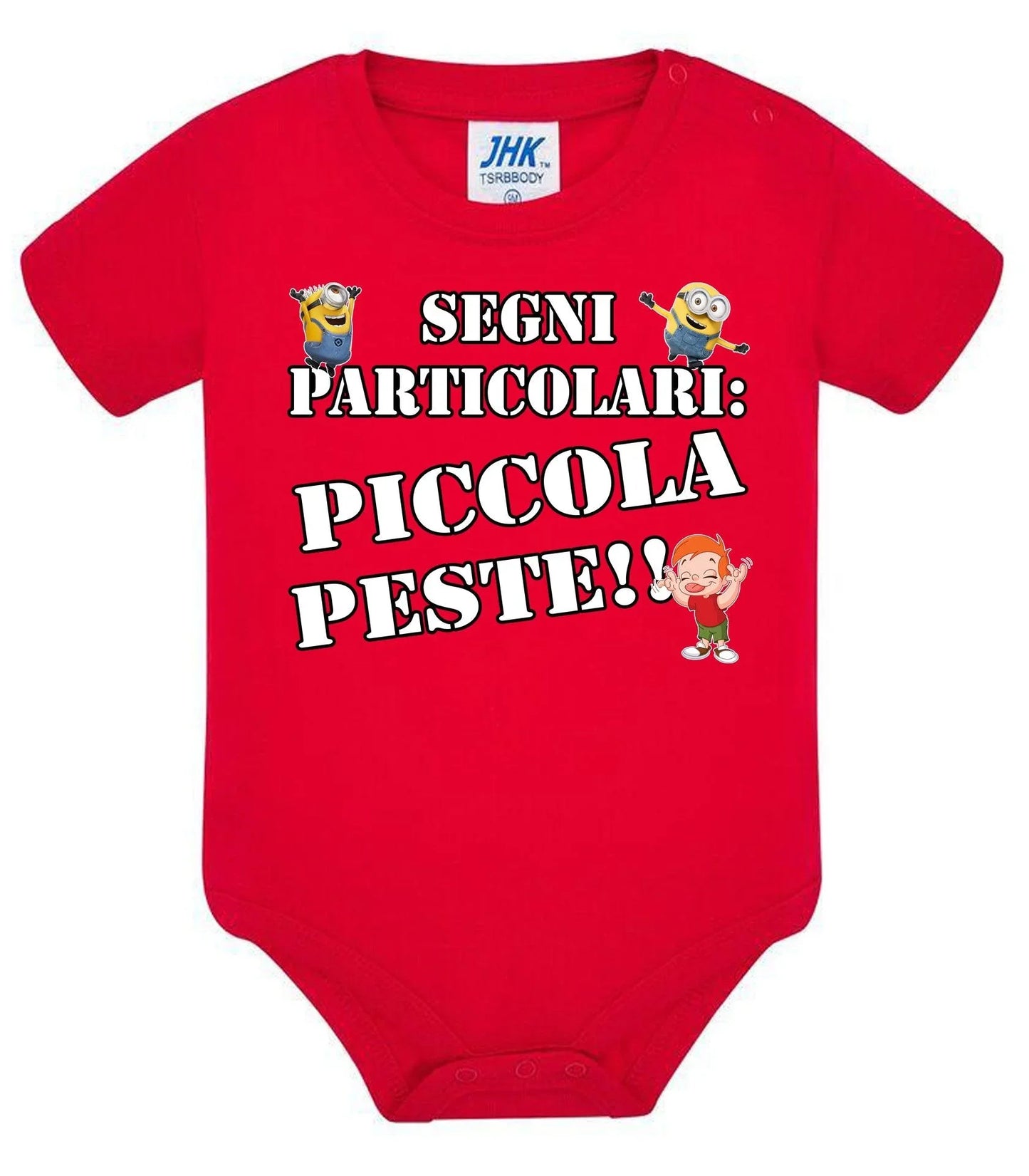 Segni Particolari Piccola Peste Body da bambino/a a maniche corte 100% cotone JHK - STREET STYLE