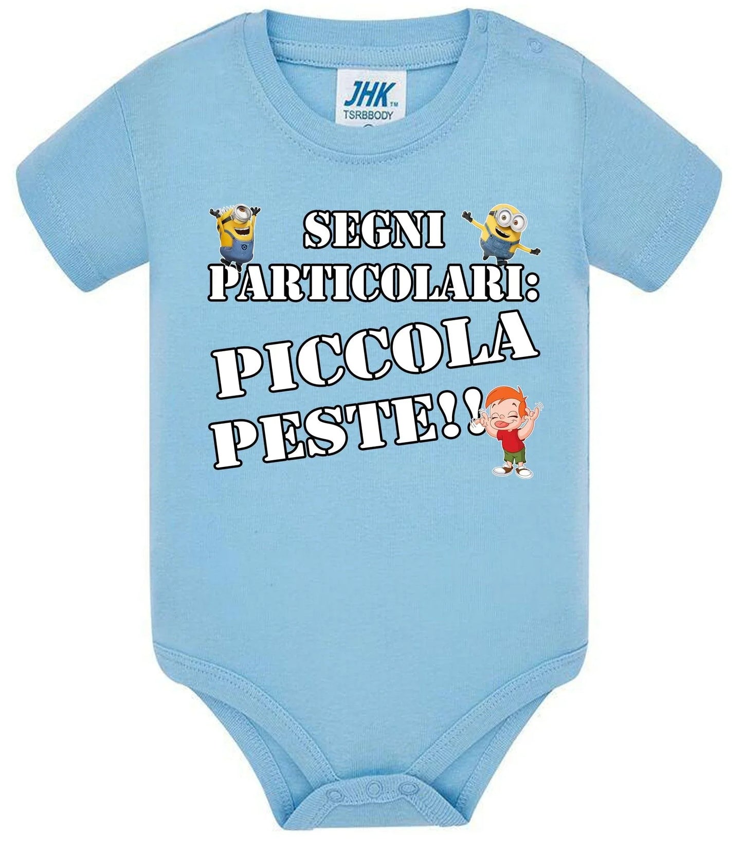 Segni Particolari Piccola Peste Body da bambino/a a maniche corte 100% cotone JHK - STREET STYLE