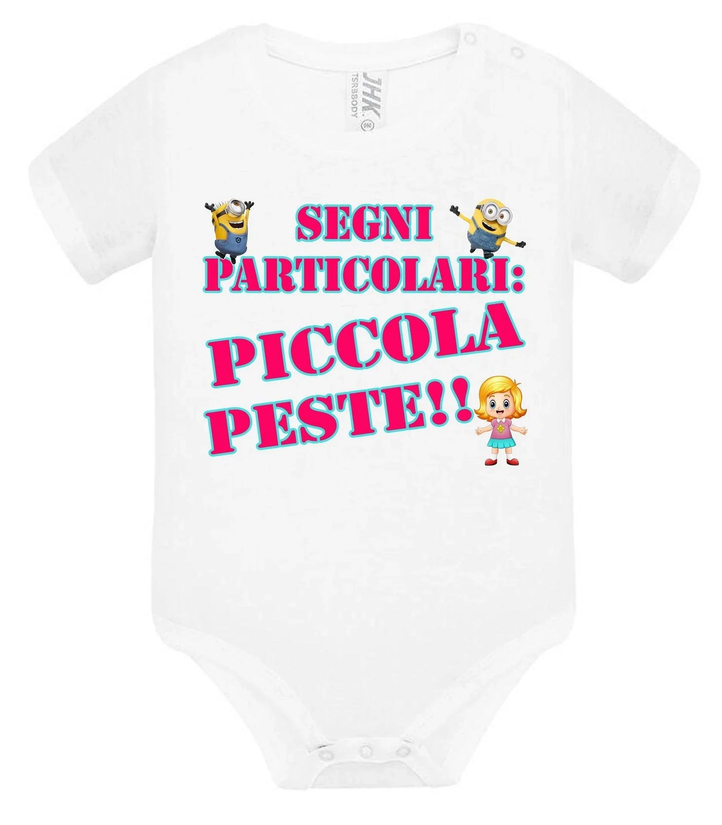 Segni Particolari Piccola Peste Body da bambino/a a maniche corte 100% cotone JHK - STREET STYLE