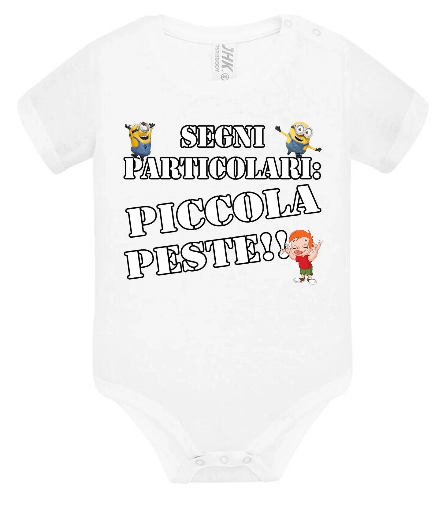 Segni Particolari Piccola Peste Body da bambino/a a maniche corte 100% cotone JHK - STREET STYLE
