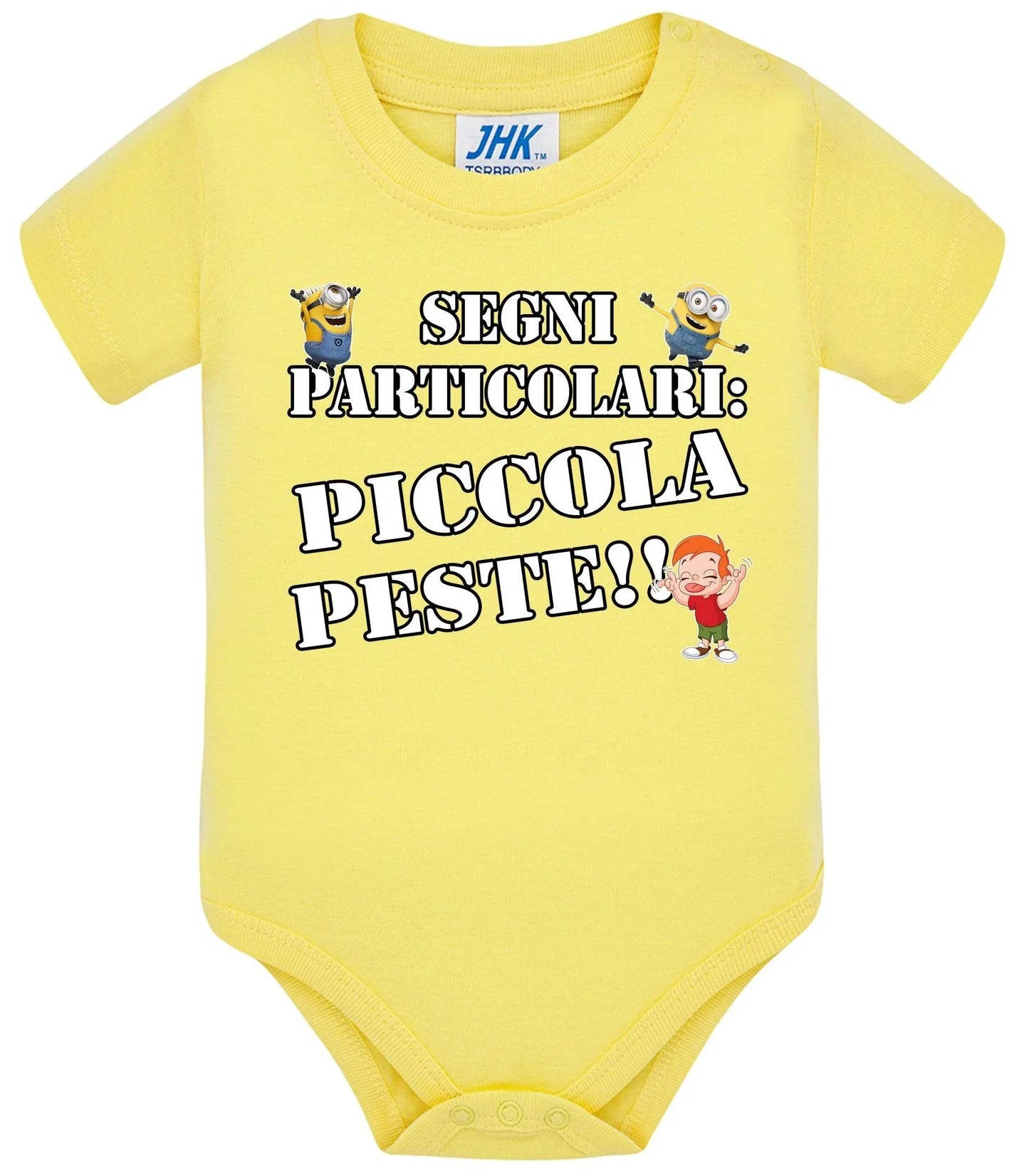 Segni Particolari Piccola Peste Body da bambino/a a maniche corte 100% cotone JHK - STREET STYLE