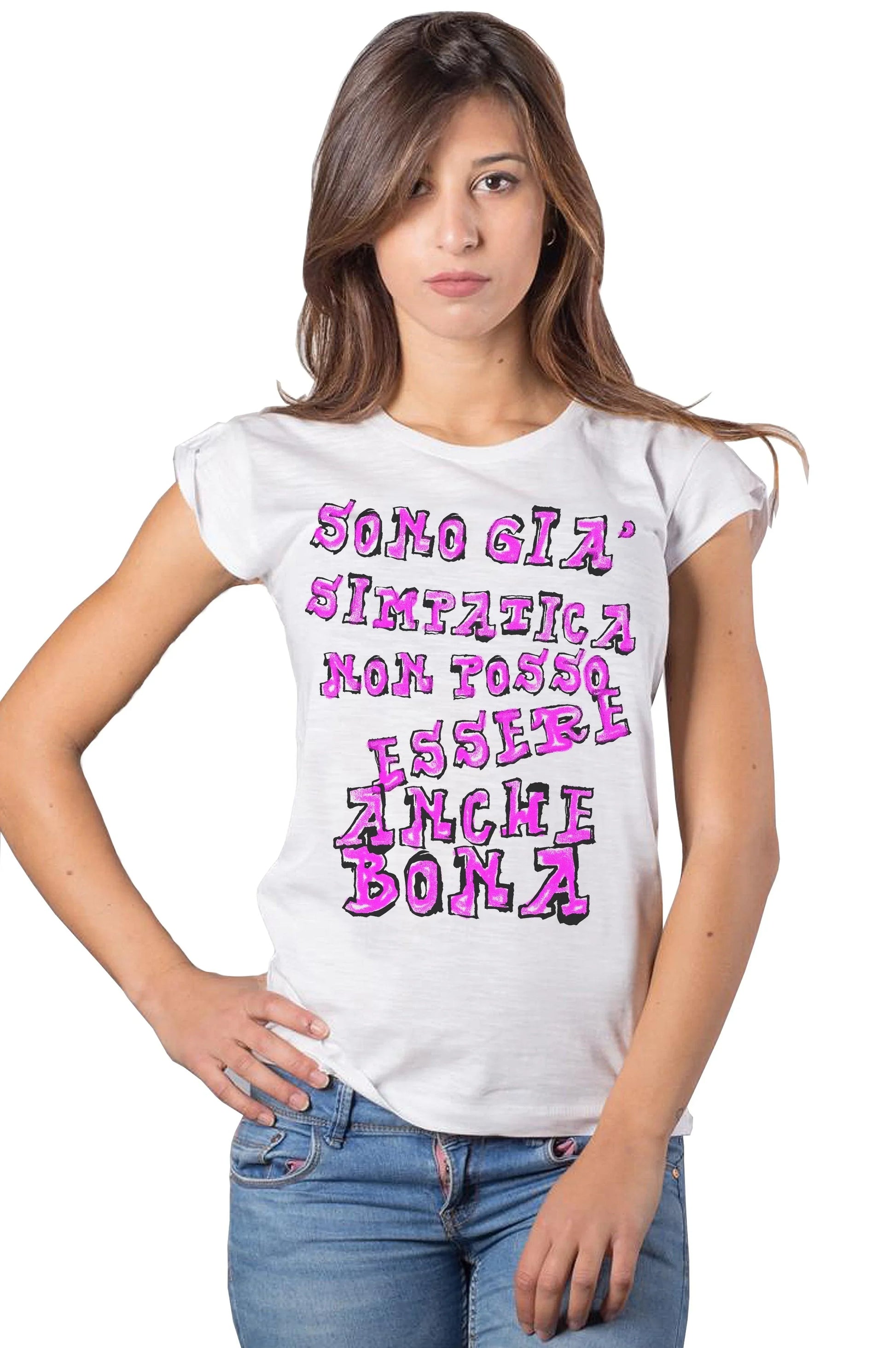 T-shirt Donna 'Sono già Simpatica' – Cotone Bio - STREET STYLE
