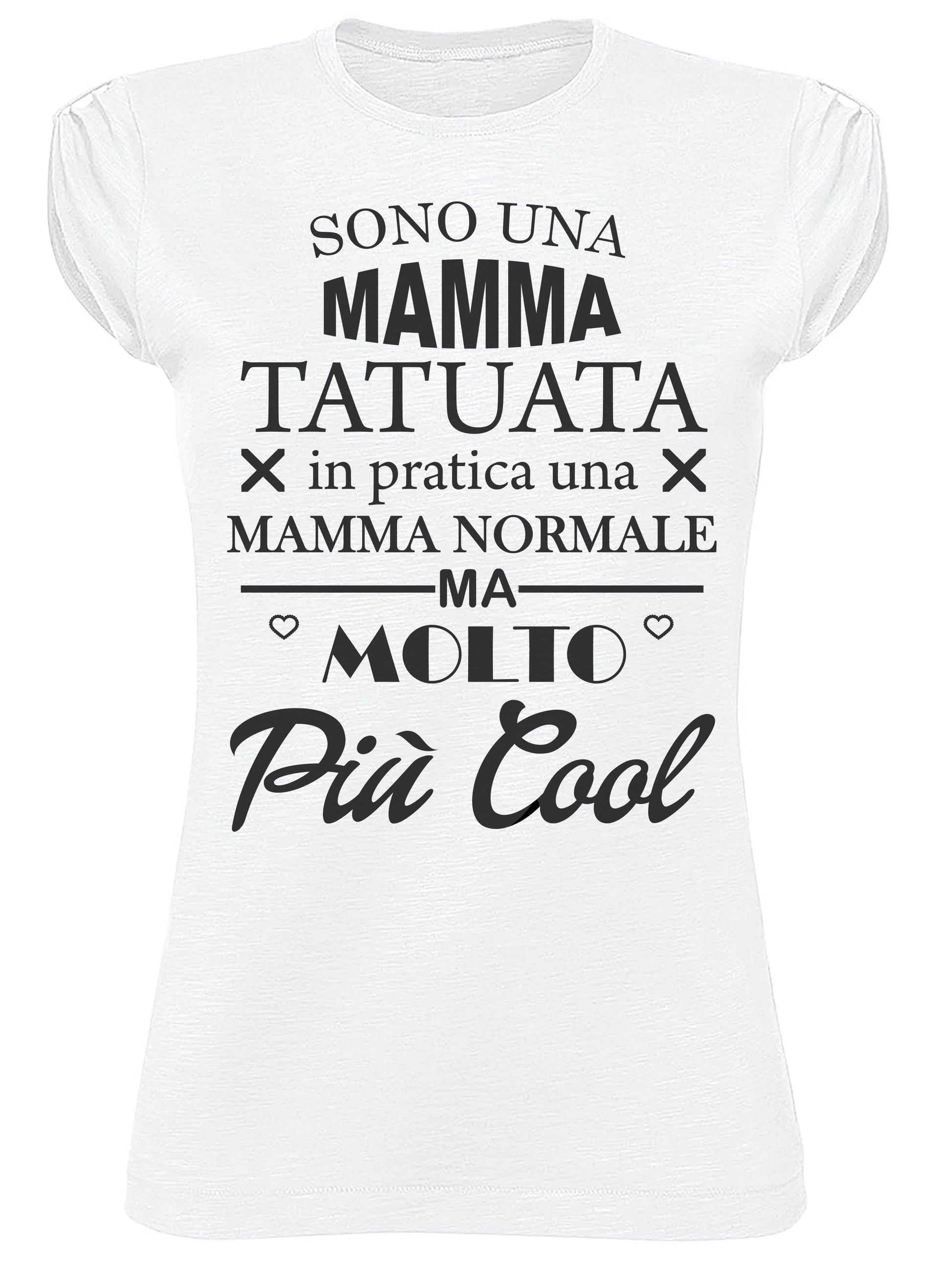 T-shirt Donna Sono Una Mamma Tatuata - Cotone Bio - STREET STYLE