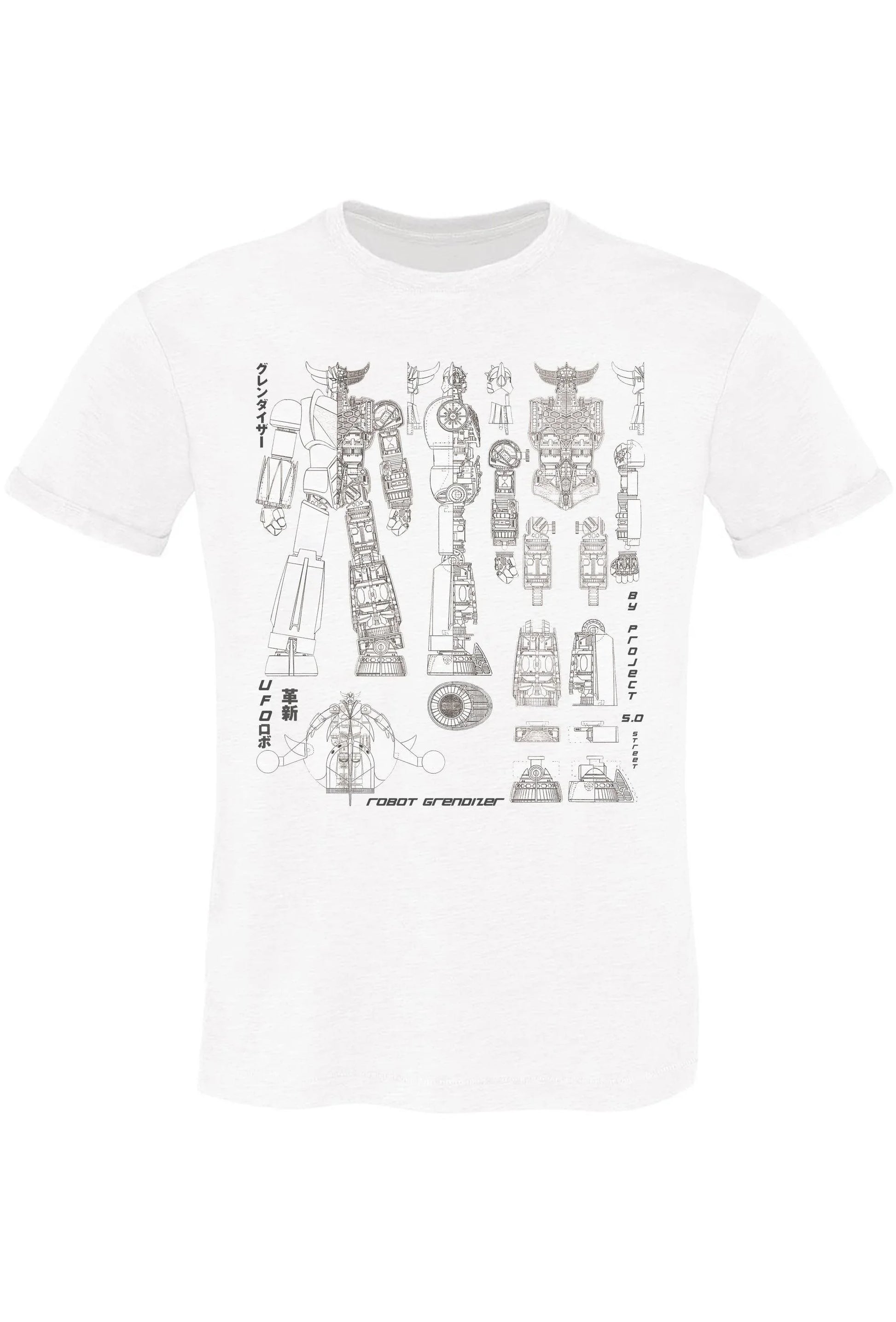 Ufo Robot T-Shirt Uomo Cotone Fiammato - STREET STYLE